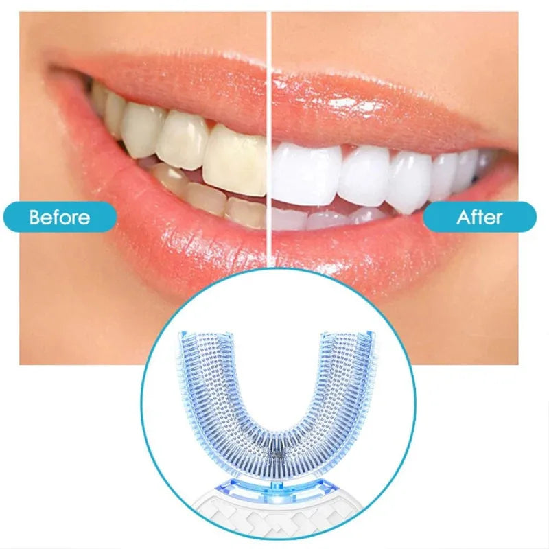 Cepillo dental eléctrico inteligente con luz azul