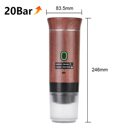 Cafetera portátil 3 en 1 para cápsulas y café molido